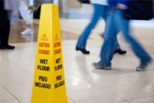 Wet Floor Sign - Personal injury slip and fall